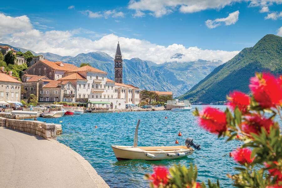 The town of kotor in montenegro.