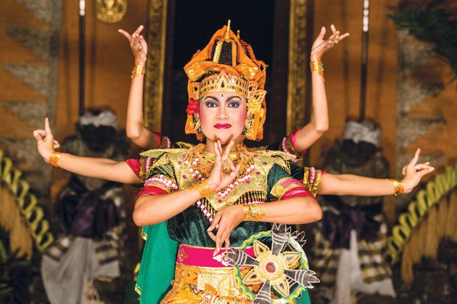 Balinese dance performance in bali.