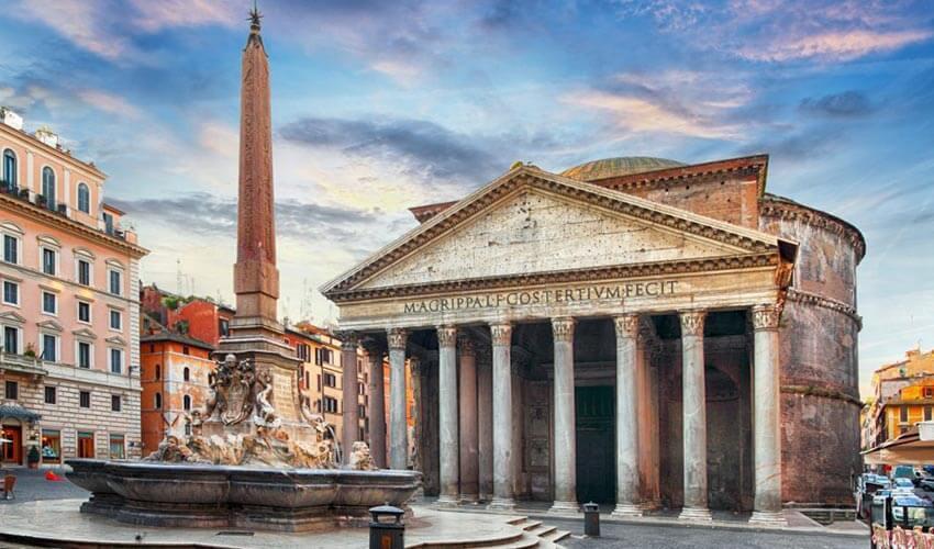 The pantheon in rome, italy.