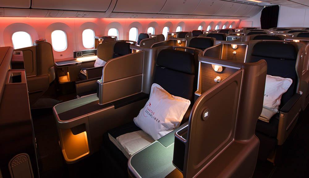 Sydney's qantas first class cabin.